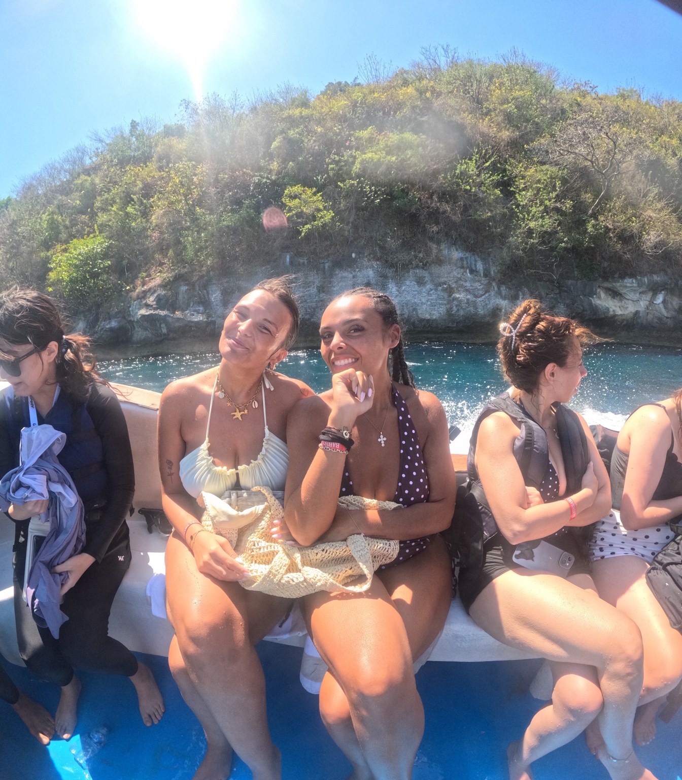 Guests on a boat in Nusa Penida